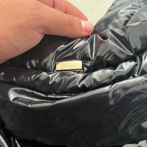 Herno Gloss black puffer jacket 40 size S - Picture 9 of 10